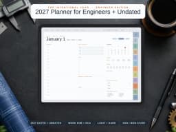 Cover of the 2027 Planner for Engineers + Undated, The Intentional Year Engineer Edition